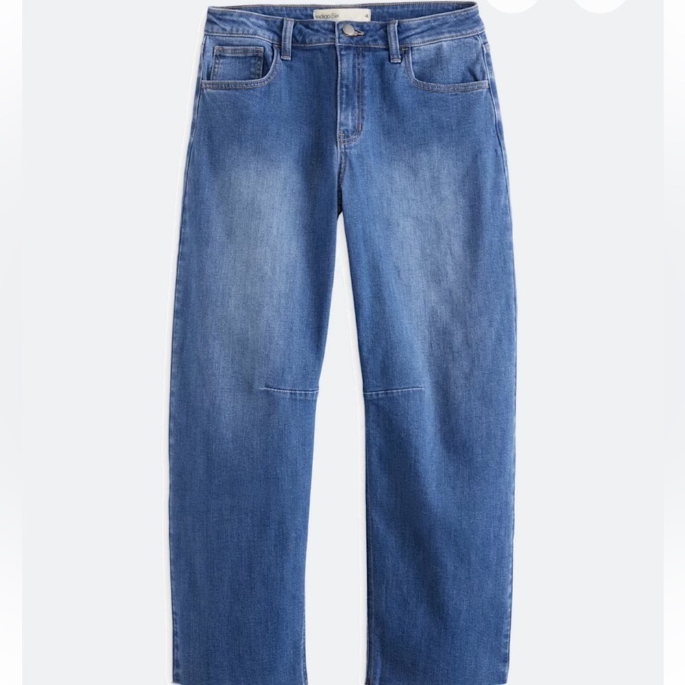NWT Indigo Six, Classic Blue High Rise Women's Barrel Jeans. Size 12. Stitch Fix